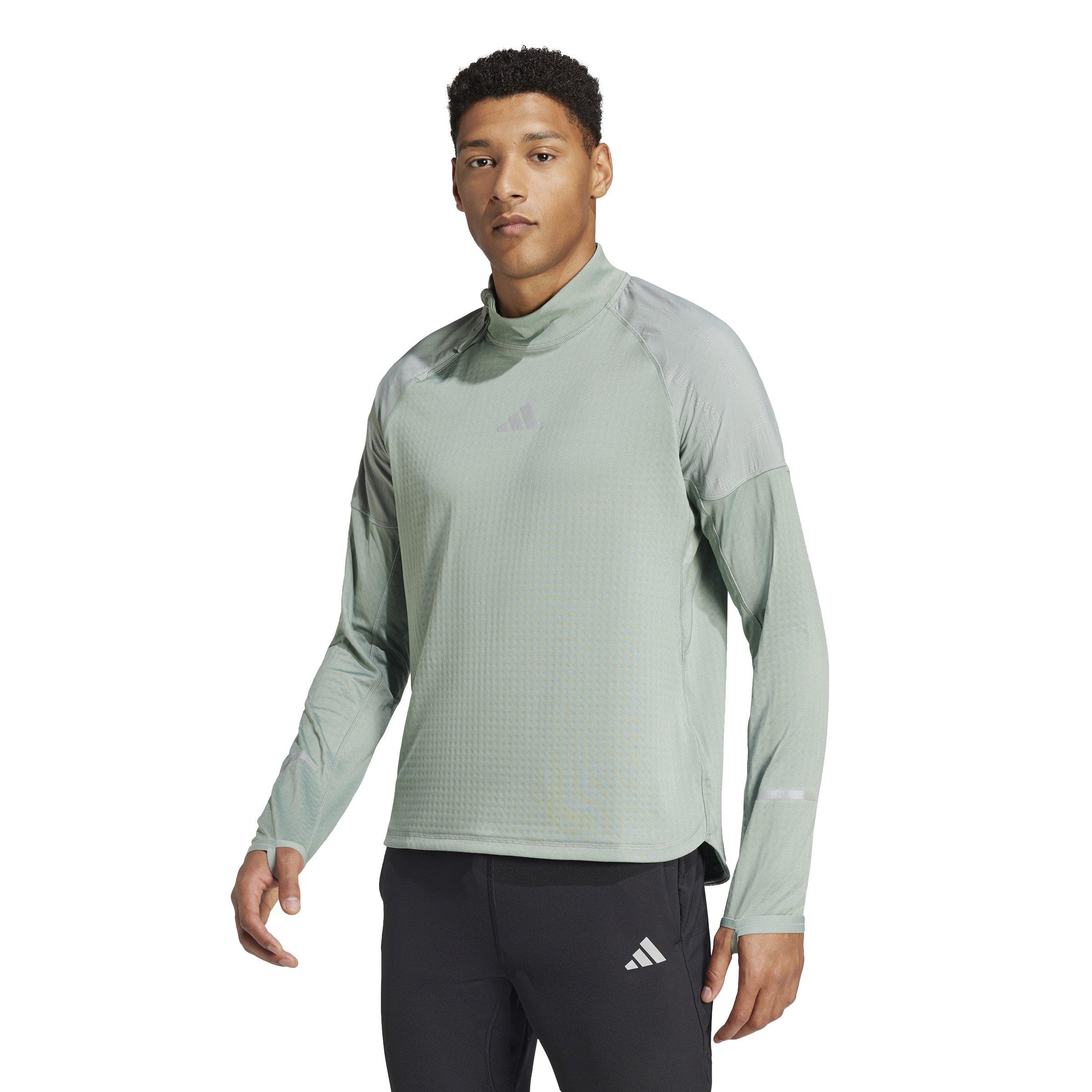 adidas Men's Ultimate Hi Vis Reflective 1/2 Zip Top -Green